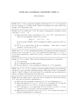 MATH 8253 ALGEBRAIC GEOMETRY WEEK 11 3.1.8. Let X → S Be A