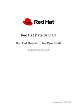 Red Hat Data Grid for Openshift