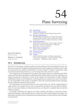 Chapter 54: Plane Surveying