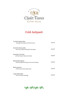 Cold Antipasti