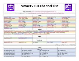 Vmaxtv GO Channel List