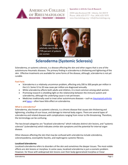 Scleroderma (Systemic Sclerosis)