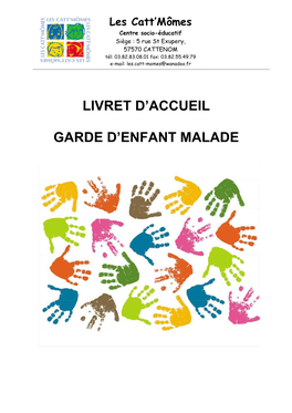 Livret D'accueil Garde D'enfant Malade