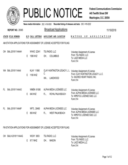 Broadcast Applications 11/19/2018
