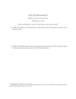 Csci 231 Homework 3