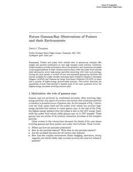 Ture Gamma- Bservations of Pulsars and Their Environments