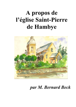 A Propos De L'église Saint-Pierre De Hambye