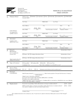 Principal Guaranteed Fixed Annuity