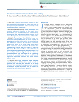 Sciatic Nerve Intercommunications: New Finding R