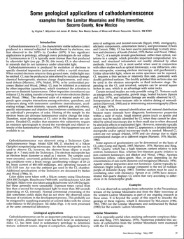 Some Geological Applications of Cathodoluminescence