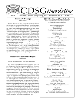 CDSG Newsletter