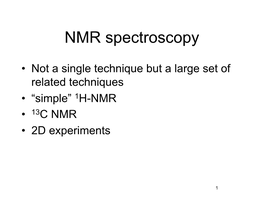 NMR Spectroscopy