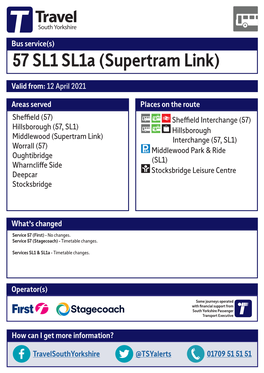 57 SL1 Sl1a (Supertram Link)