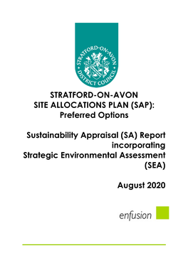 Report Incorporating Strategic Environmental Assessment (SEA)