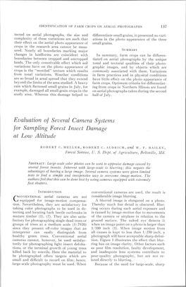 Evaluation of Several Camera Systems for Sampling Forest Insect Damage at Low Altitude