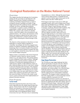 Modoc National Forest Overview the Population As a Whole
