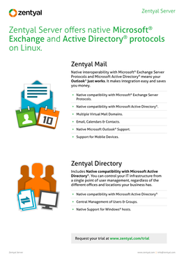 Zentyal Server Offers Native Microsoft® Exchange and Active Directory® Protocols on Linux
