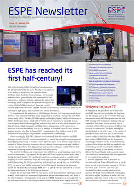 ESPE Newsletter Farewell News from the from Franco Secretary General