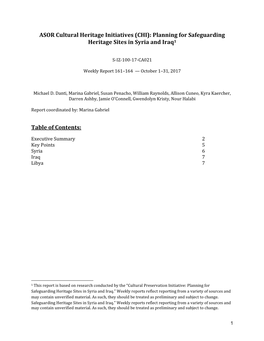 ASOR Cultural Heritage Initiatives (CHI): Planning for Safeguarding Heritage Sites in Syria and Iraq1