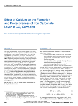 Effect of Calcium on the Formation and Protectiveness of Iron Carbonate