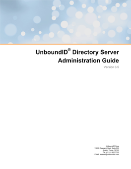 Unboundid Directory Server Administration Guide