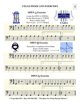 Cello Pizzicato Exercises 1