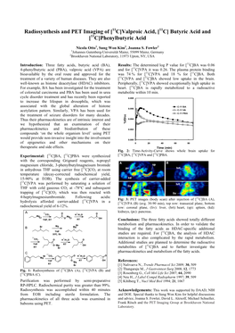 Butyric Acid and [11 C]Phenylbutyric Acid