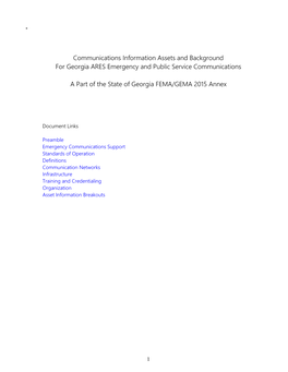 Georgia ARES/RACES Assets Are Capable of Being Used in Support of Federal, State, Local, Tribal, NGO, and Private Communications Infrastructure