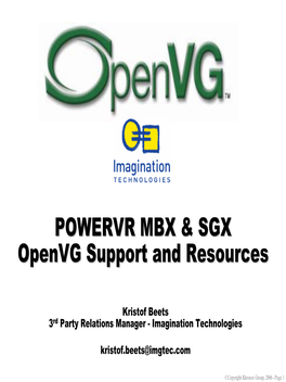 Openvg BOF 5 Imagination Technologies