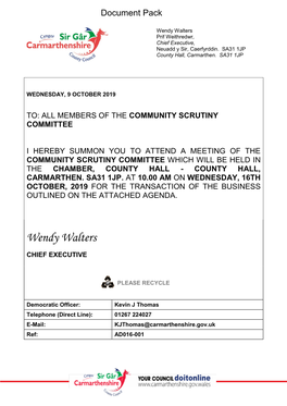 (Public Pack)Agenda Document for Community Scrutiny Committee, 16