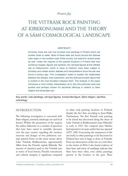 The Vitträsk Rock Painting at Kirkkonummi and the Theory of a Sámi Cosmological Landscape