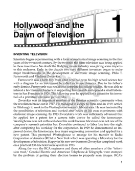 Hollywood and the Dawn of Television 1