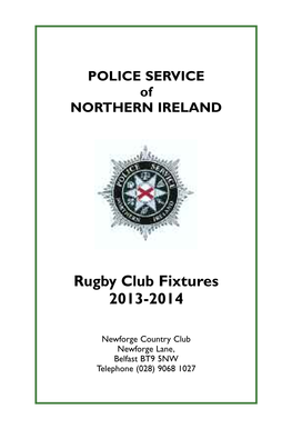 Psni Rugby 04/05