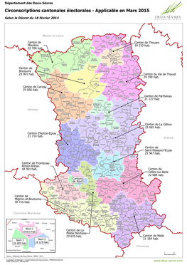 Circonscriptions Cantonales Électorales - Applicable En Mars 2015