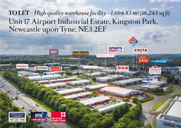 Unit 17 Airport Industrial Estate, Kingston Park, Newcastle Upon Tyne, NE3 2EF