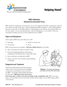 RSV Infection (Respiratory Syncytial Virus)