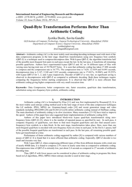 Quad-Byte Transformation Performs