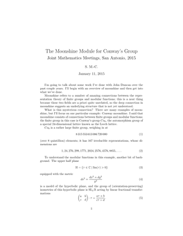 The Moonshine Module for Conway's Group