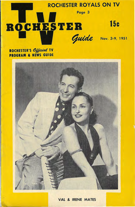 Rochester TV Guide Nov. 3-9, 1951