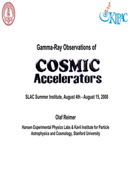 Gamma-Ray Observations Of