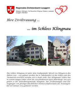 Dokumentation Schloss Klingnau