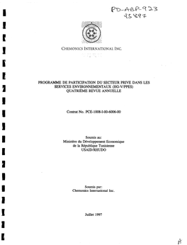 PROGRAMME DE PARTICIPATION DU SECTEUR PRIVE DANS LES SERVICES ENVIRONNEMENTAUX (HG-VIPPES) QUATRIÈME REVUE ANNUELLE Contrat