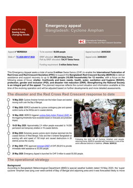 Emergency Appeal Bangladesh: Cyclone Amphan