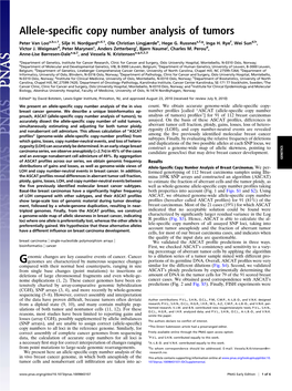 Allele-Specific Copy Number Analysis of Tumors