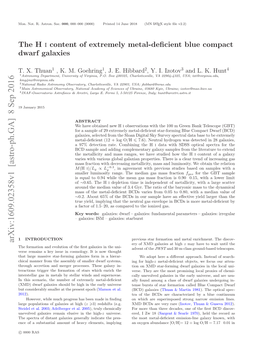 The HI Content of Extremely Metal-Deficient Blue Compact Dwarf Galaxies