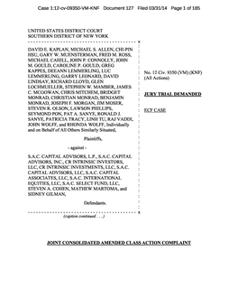 Kaplan V. S.A.C. Capital Advisors, L.P. 12-CV-09350-Joint Consolidated
