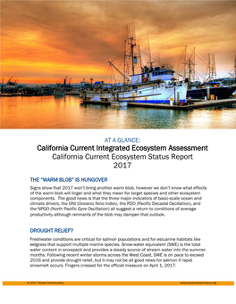 California Current Integrated Ecosystem Assessment California Current Ecosystem Status Report 2017