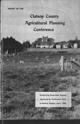 Clatsop County Agricultural Planning Conference