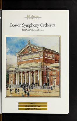 Boston Symphony Orchestra Concert Programs, Season 110, 1990-1991