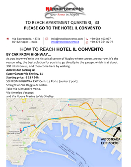 Download HOW to REACH APARTMENT QUARTIERI 33 As